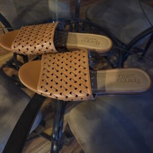 Franco Sarto Women's Tan Slide Sandals